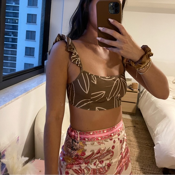 Print Crop Top - Picture 2 of 3